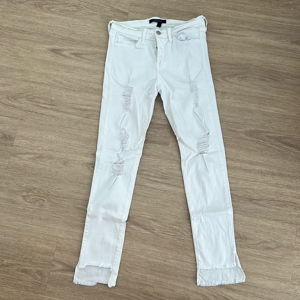 Flying Monkey White Ripped Jeans